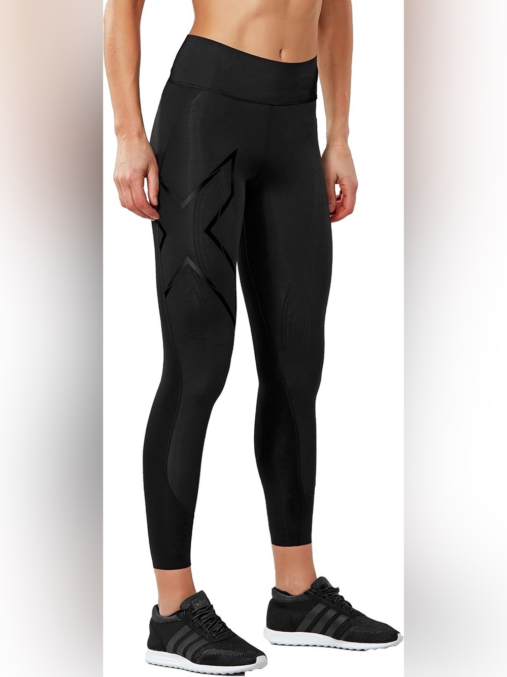 2XU Women’s MCS Bonded Mid-Rise Compression Tights - Black, WA4529b, size XLT
